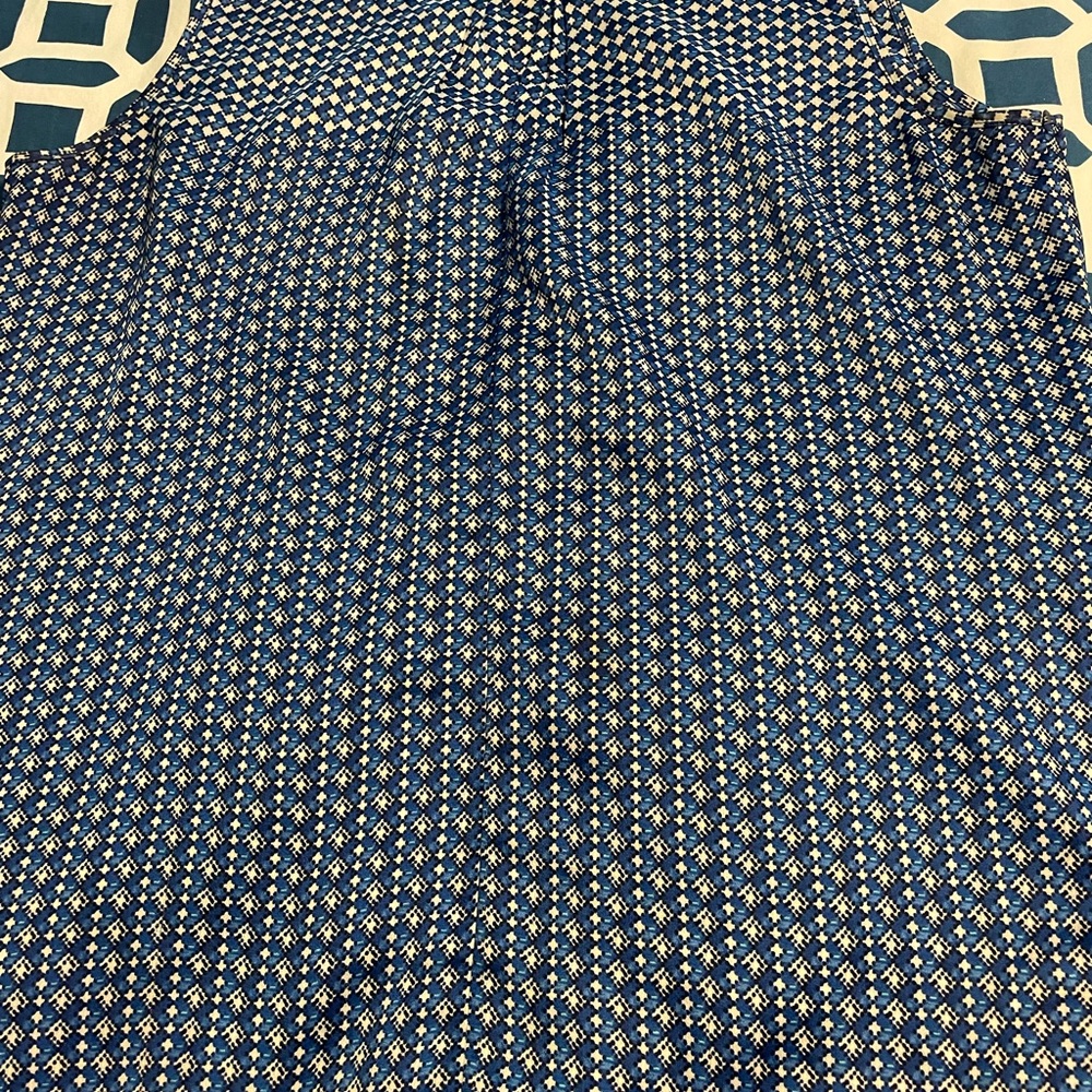 Blue and White Patterned top
